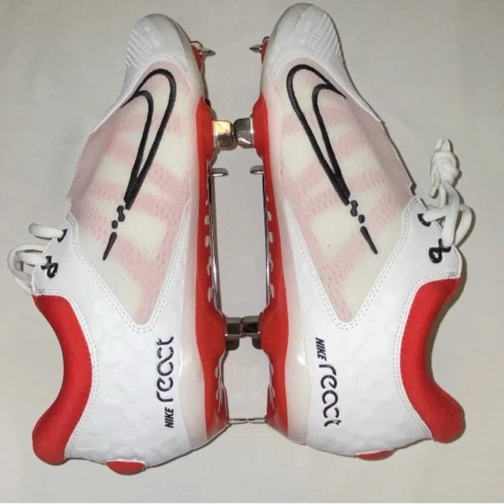 Nike Hyperdiamond 4 Elite Women’s Softball‎ Red and White Sneakers Size 11 New